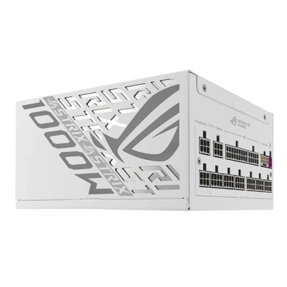 새로운 ROG STRIX 1000W 플래티넘 화이트 PC PSU 1000W 80+ 플래티넘 데스크탑 GaN 전원 공급 장치 12V 스위칭 전원 공급 장치 (PC 게임용)