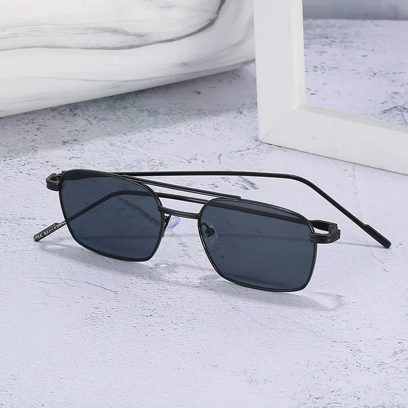 Dropshipping Fashion Square Sunglasses Men Women Metal Sun Glasses Retro Sun Glasses Vintage High Quality Gafas Oculos De Sol images - 6