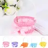 Imitation Rattan Round Small Flower Basket Pink/Purple/Orange/Blue/Yellow Decorative Woven Hand-held Flower Basket with handle 3
