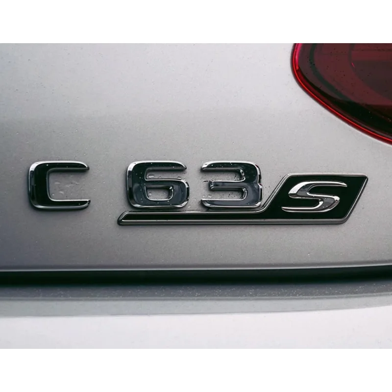 3D ABS Auto Hinten Stamm Abzeichen Aufkleber Emblem Aufkleber S Logo Für Mercedes AMG A GLA CLA 45 GLE GLC C E 63S X156 W205 W212 W207 W176 – Detail 3