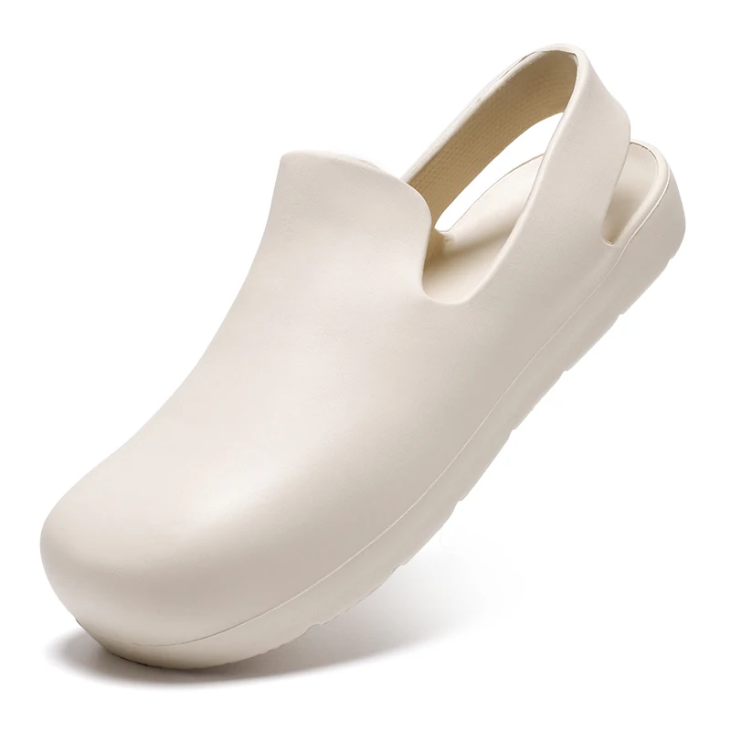 

Мужские тапки с отверстиями, ранние тапочки с поддержкой свода стопы, сланцы, летние модные пляжные тапочки, Нескользящие тапочки