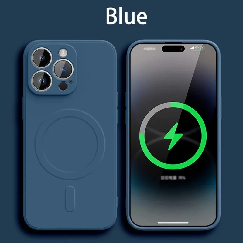 Magnetic Wireless Charging Liquid Silicone Phone Case with Magsafe Compatibility