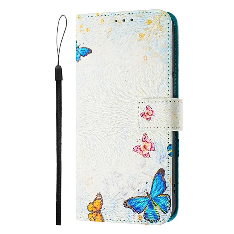 Stylish Painted Leather Wallet Phone Case Cover