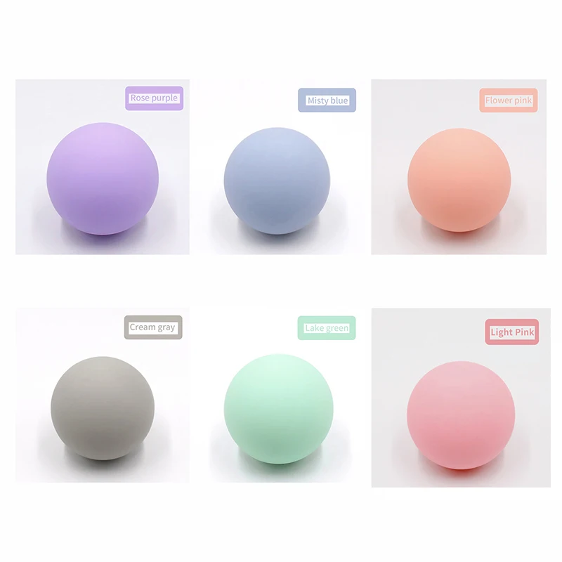 Silicone Massage Balls Pilates&Yoga Ball Gym Fitness Training 6.3cm Body Muscle Relax Back Neck Arms Stress Pain Relief