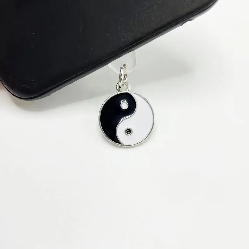 양면 Bagua Tai Chi 휴대폰 먼지 플러그, 아이폰 및 C타입 인터페이스 적합