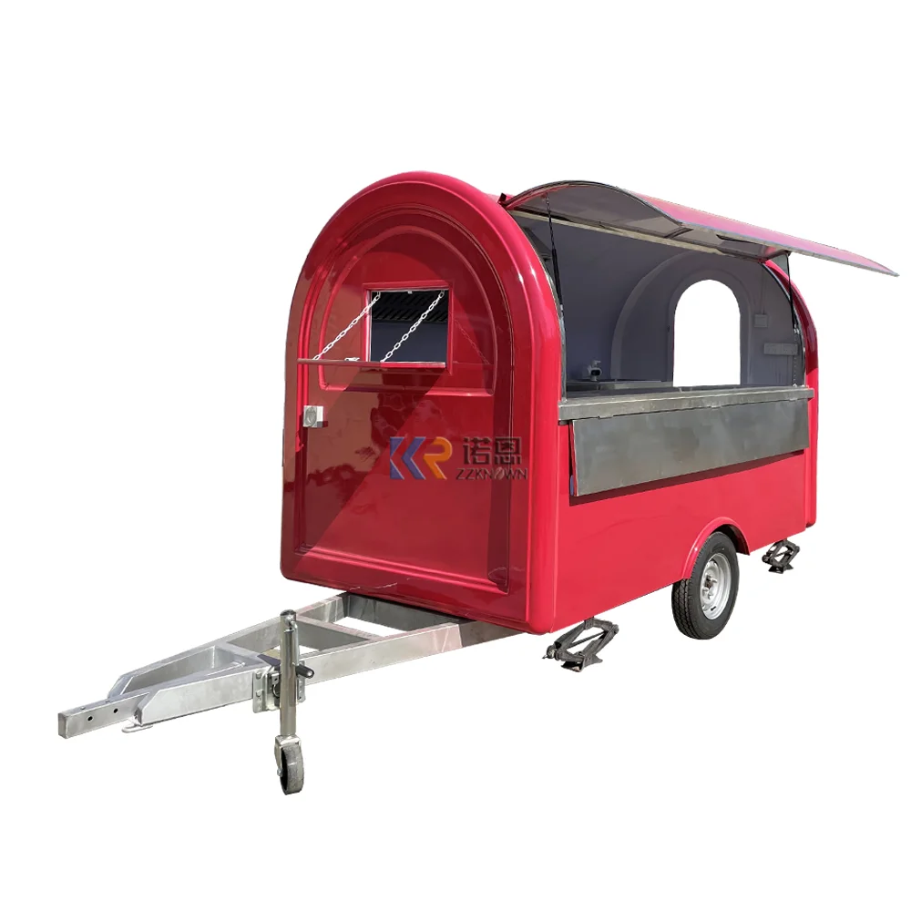 horse food trailer fully equipped mobile dining car food truck for europe vendors hot dog food cart burger food truck for sale Fully Equipped Food Truck for Sale in Europe Customized BBQ Bubble Tea Coffee Vending Cart Food Trailer for Fruit Vegetables