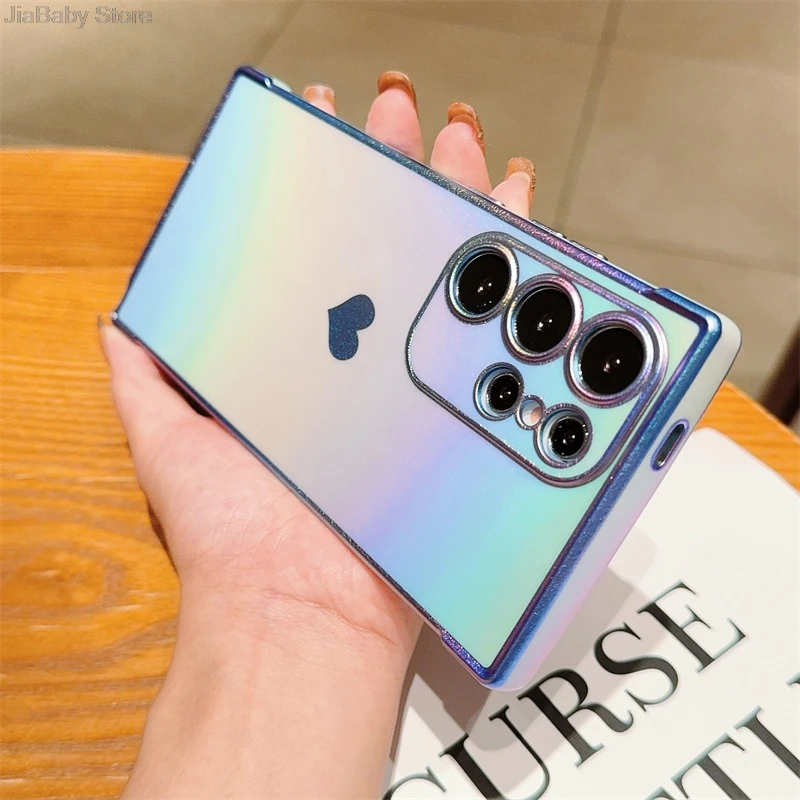 Luxury Rainbow Liquid Phone Case With Camera Protection & Holder_voghion.com