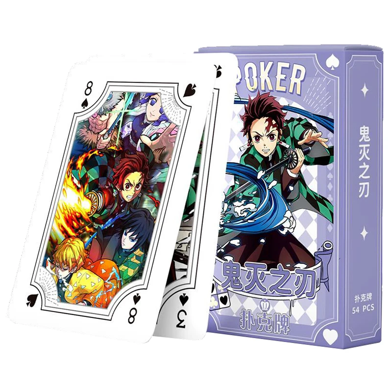 

Demon Slayer Poker playing cards board games Anime Nezuko child kids Children toys deck card manga Conan Ultraman Genshin Impact