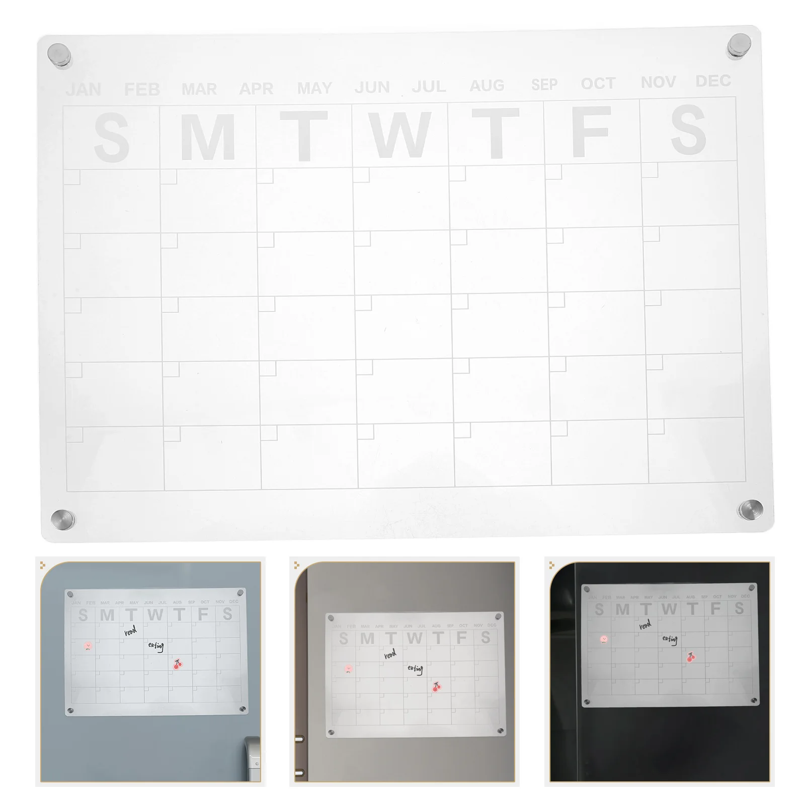 Magnetic Weekly Calendar Planning Board Coolant for Car Acrylic Refrigerator Dry Erase