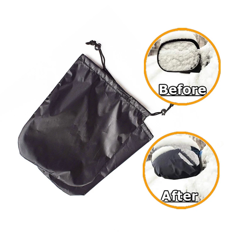 

2Pcs Snow Ice Winter Waterproof Cover High Quality Black Auto Car Rear View Side Mirror Frost Guard