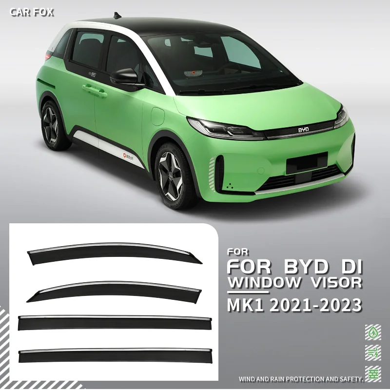 

For BYD D1 MK1 2021-2023 Plastic Window Visor Vent Shades Sun Rain Deflector Guard 4PCS/SE For BYD D1 MK1 2021-2023