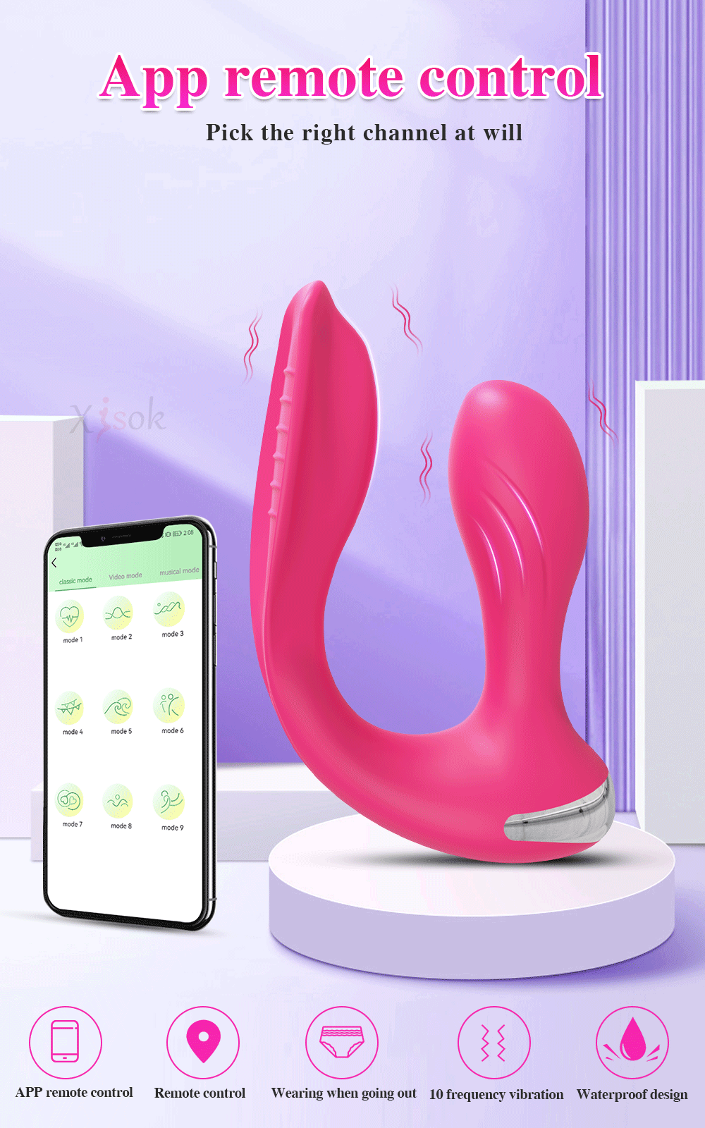 2 in 1 Sex Toy Anal Plug Vagina Vibrator Masturbation