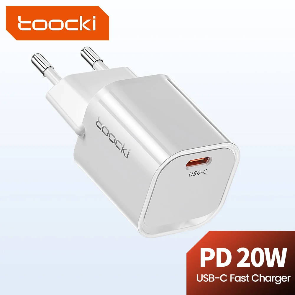 Toocki 20W GaN Quick Charger PD Fast Charger QC3.0 USB Type C Fast Charger for iPhone 15 14 13 12 Xiaomi Samsung S23 PD Charger