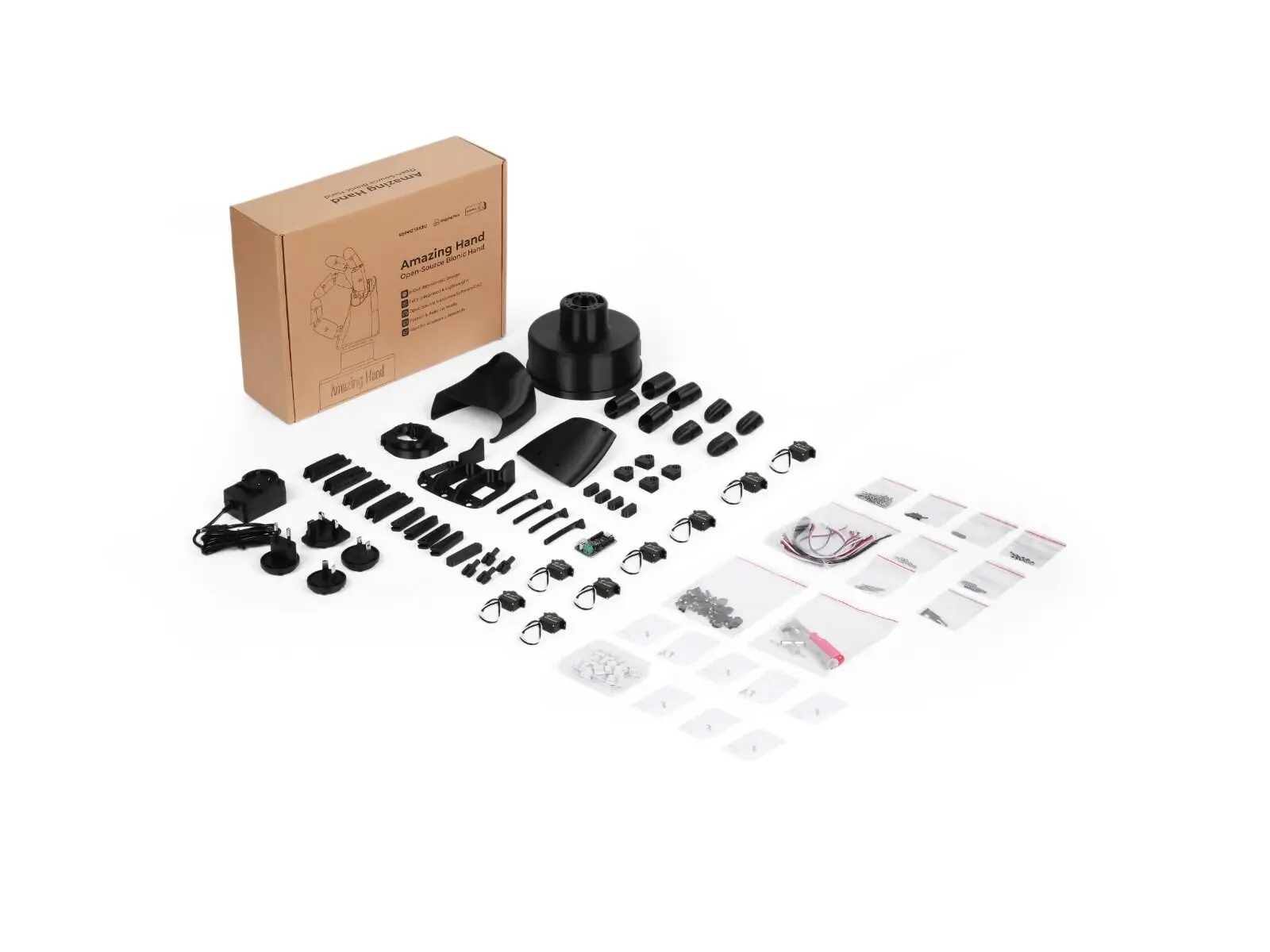8-DoF Mano disciplora Incredibile mano robotica Kit di sviluppo manuale Mano umanoide open source stampata in 3D - immagine 6