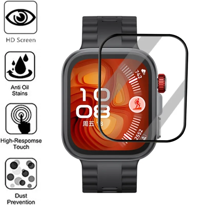 Curved Screen Protector for Huawei Watch Fit - Soft Tempered Glass Film Accessory (1-5 Pack)
