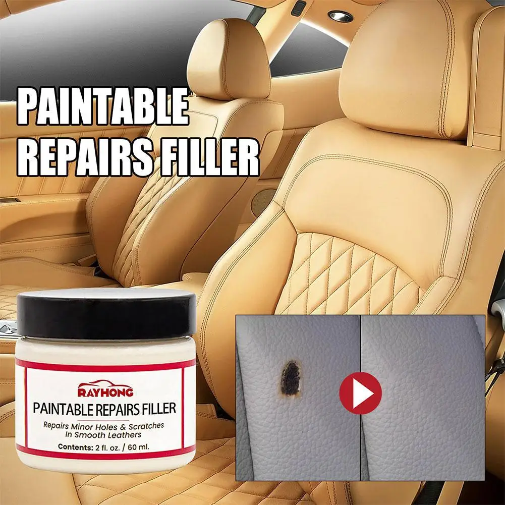 60ml Car Home Leather Filler Repair Cream Leather Filling Paste  Refurbishing Leather Restoration Crack Burns Tears, Holes Filler -  AliExpress