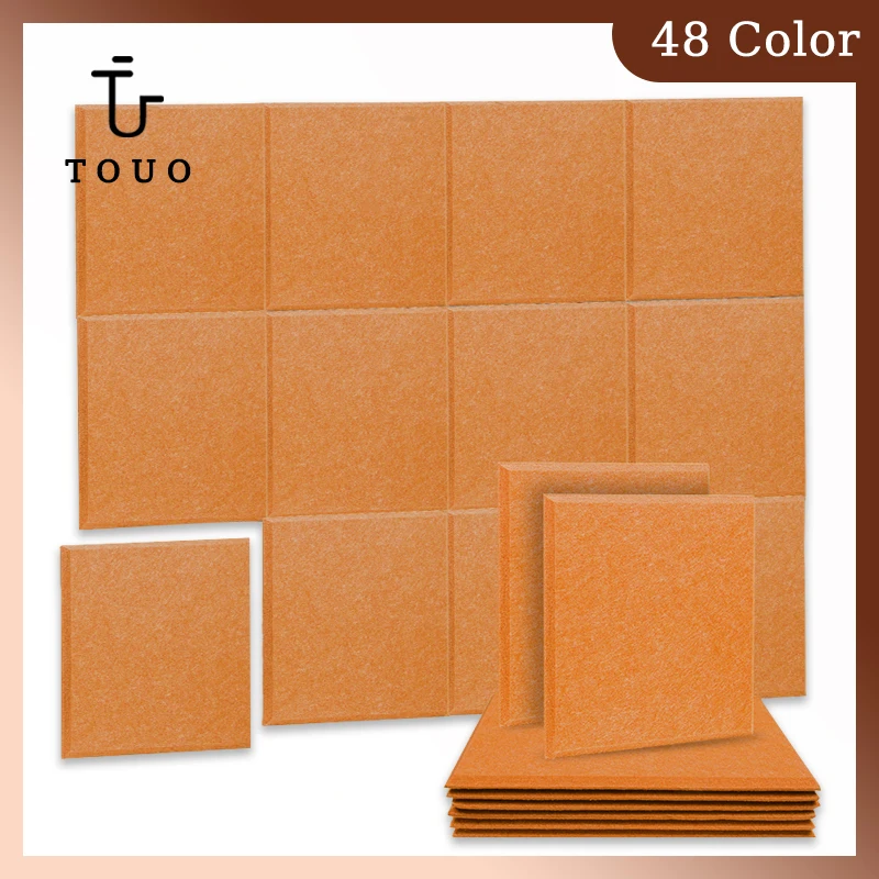 

TOUO Sound-absorbing Panels Acoustic Treatment 12 Pcs Room Sound Insulation Wall Stickers Wall Trim Absorption Material