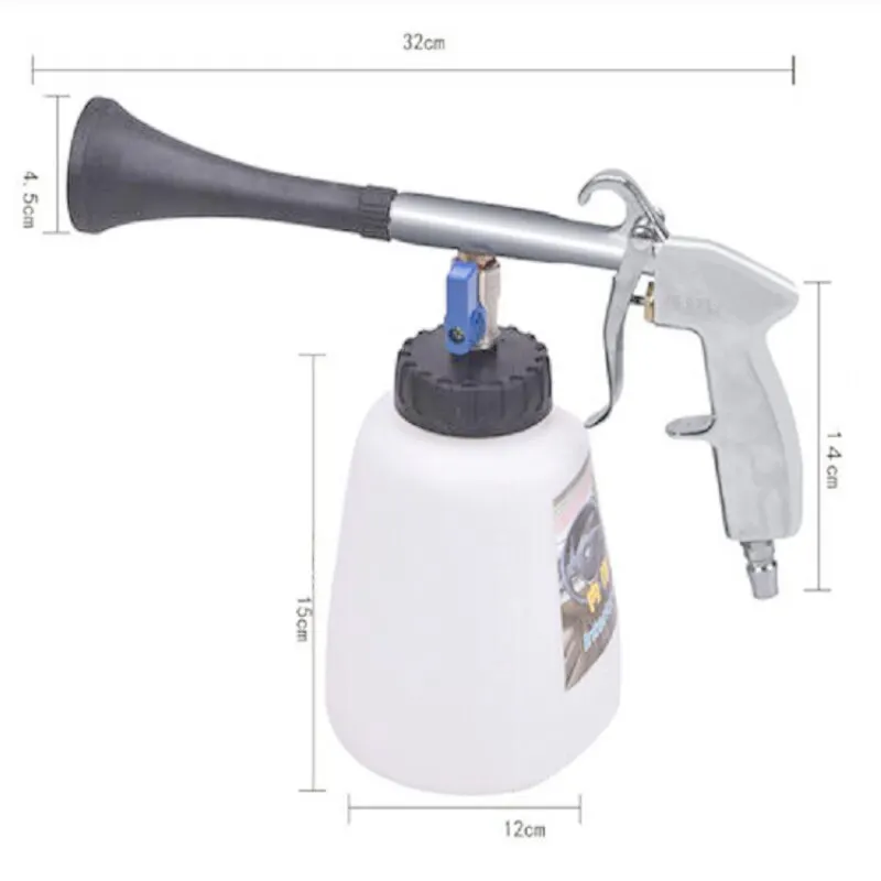 Car Interior Cleaning Gun Portable Dust Blowing Machine Hign Wind Speed Tornado Finger Pull Air Blowing Gun With Brush 6