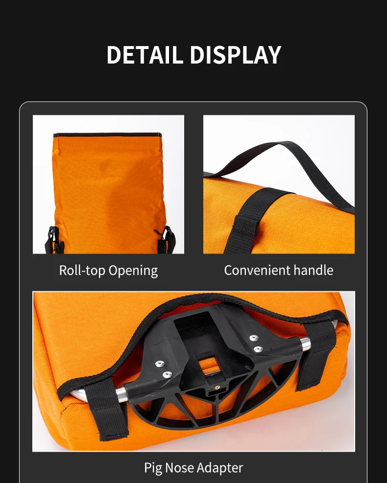 Heasygo 2517 Fahrradtasche, passend für Brompton Dahon Falträder mit Schweinenasen-Design, wasserdicht, multifunktional, 7–10 l, große Kapazität – Detail 9