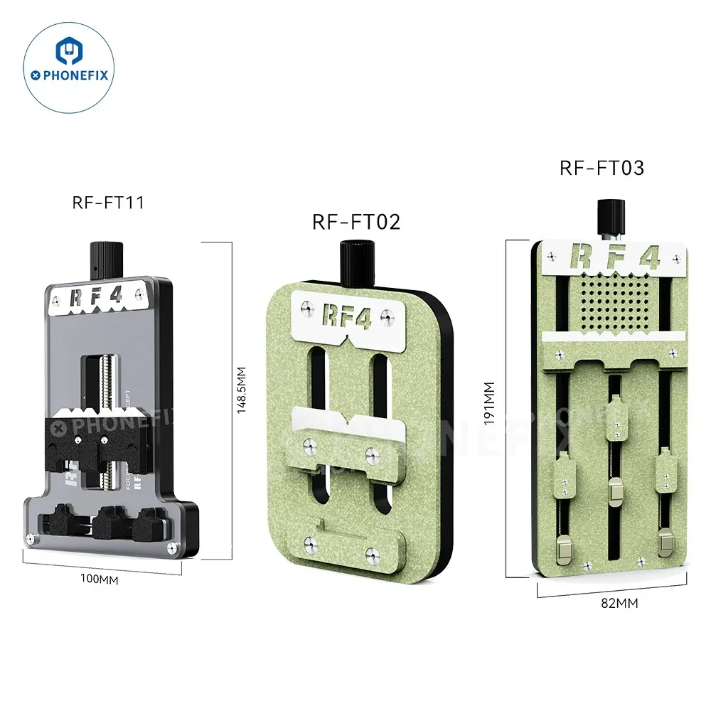 PCB 거치대 고정장치 IC 칩 납땜 3 축 클램프, 휴대폰 노트북 태블릿 마더보드 수리용, RF4 RF-FT11 3 카드 고정