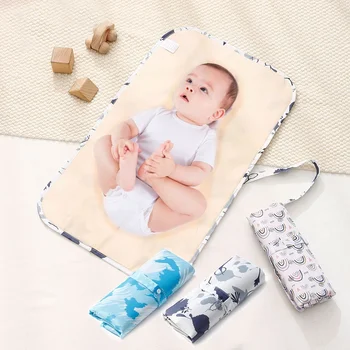Fasciatoio per pannolini per bambini pieghevole impermeabile Lenzuolo per pannolini in nylon portatile per viaggi essenziali per neonati