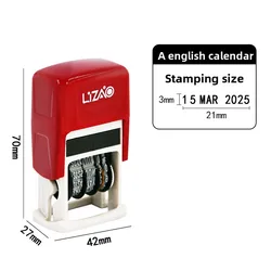 Adjustable Portable Date Stamp for Office, School, and Accounting Use (Black font)