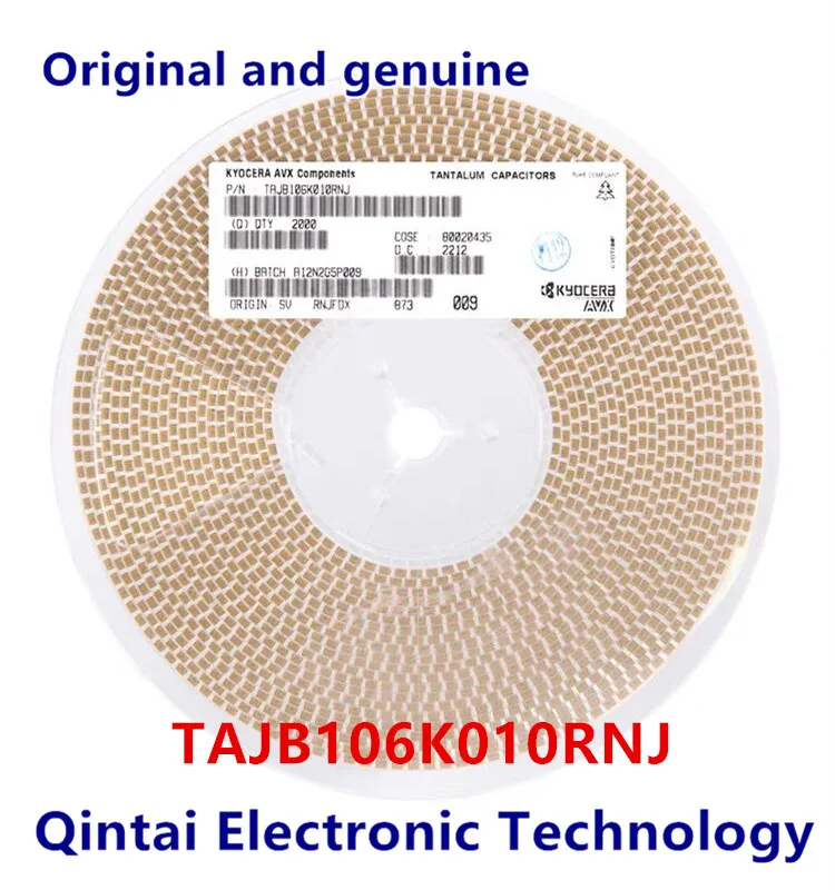 

5PCS Tantalum Capacitors TAJB106K010RNJ 10UF 10% 10V Package 1411 Tantalum Capacitor General Industrial Grade