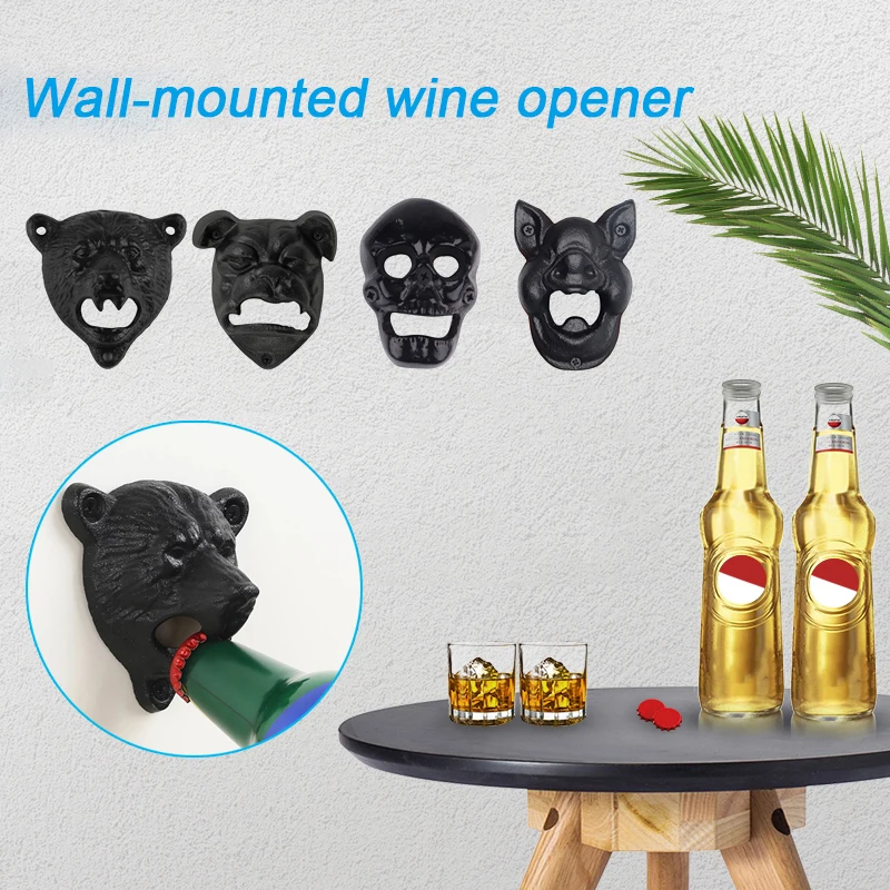 

Bottle Opener Bear Shape Wall Mount Grizzly Bite Bottle Opener Beer Openers For Home Kitchen Cafe Bars