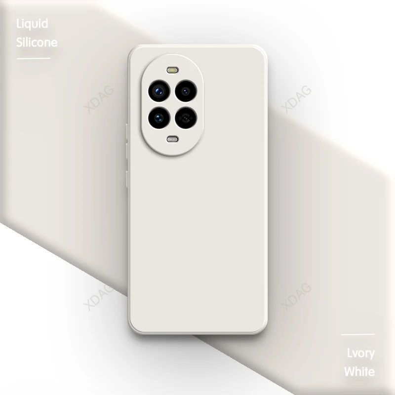 Premium Liquid Silicone Soft Phone Case with Lens Protection - Square Design in Elegant Finish
