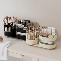 360° Rotating Cosmetic Storage Box Makeup Drawer Organizer Dresser Skincare Products Storage Box Sundries Sorting Container 2