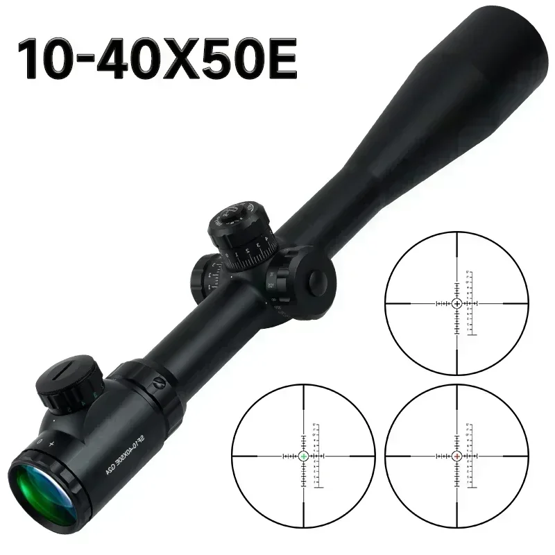 

10-40X50 Tactical Optics Riflescope SFP Optics Hunting Air Rifle Scopes Side Wheel Parallax Reflex Scope Sniper Gear Sight Scope