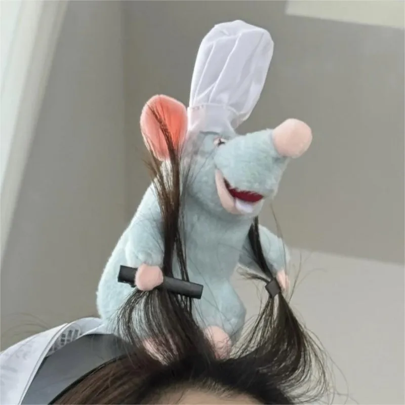 Kawaii Mouse Hairband Wide-Brimmed Hairpin Cartoon Plush Hair Accessory Gifts Headband for Washing Face