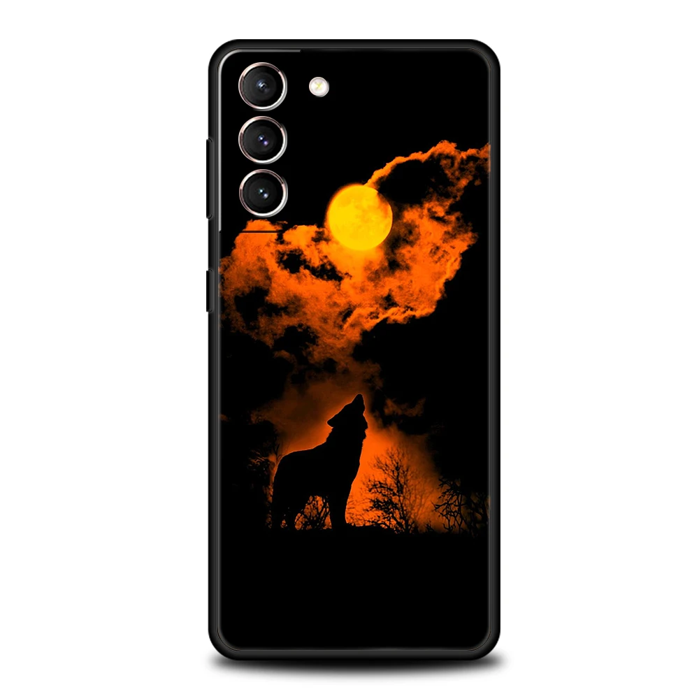 Moon Roaring Wolf Shockproof Phone Case - TPU Shell Coque