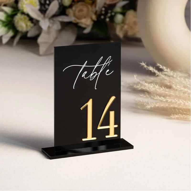 Frosted Acrylic Table Numbers Frosted Acrylic Sign Wedding Table Decor Wedding Signage Gold Numbers