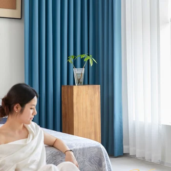 Custom size 300cm Height 80-95% shading Rate Blackout Curtain for Bedroom Window Living Room Drapes,Front and Back Color Same