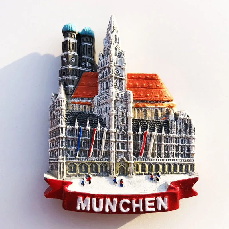 Germany Munchen 3D Fridge Magnets Tourism Souvenir Refrigerator Magnetic Sticker Collection Handicraft Gift