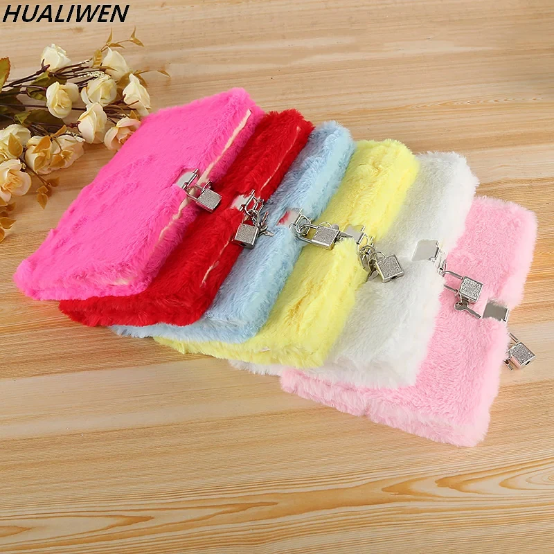 

Блокнот с замком, школьный подарок, блокнот может быть новым, креативный, милый, ученический плюшевый дневник