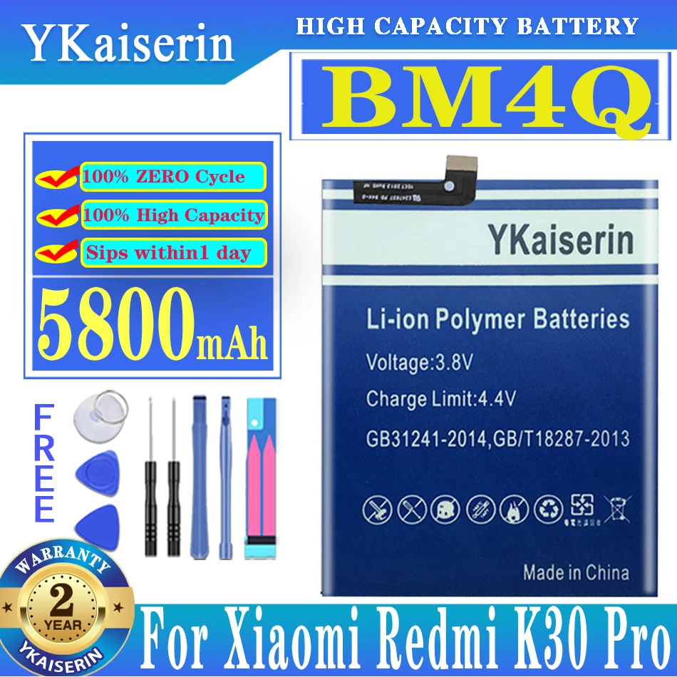 

Аккумулятор ykaisin BM4Q для XIAO MI BM4Q 5800 мач, батарея для телефона Xiaomi Mi Poco F2 Pro F2Pro Redmi K30 Pro K30Pro