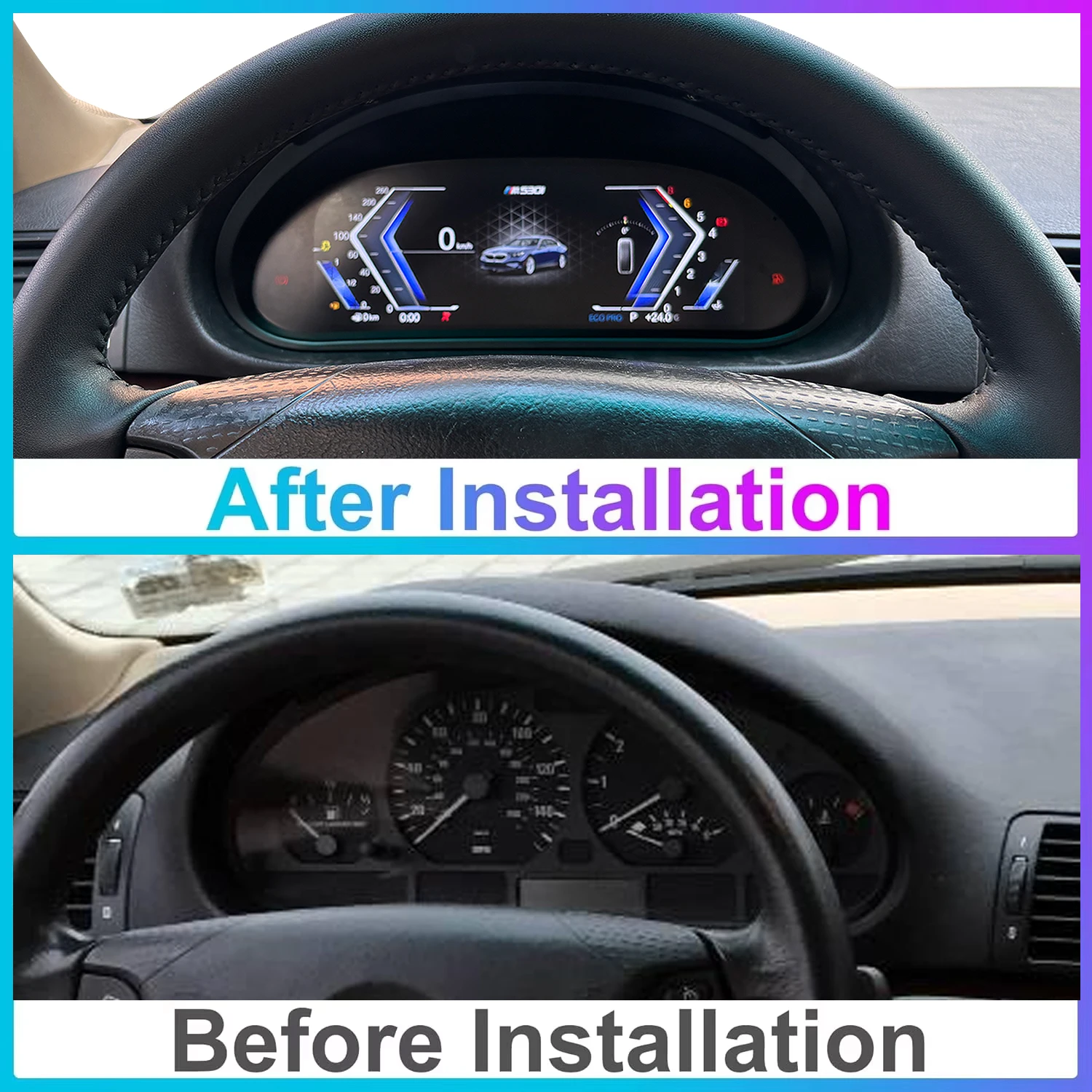 10.25"Cluster Digital Dashboard For BMW bmw E46 1999-2004 Odometer, Speedometer,
