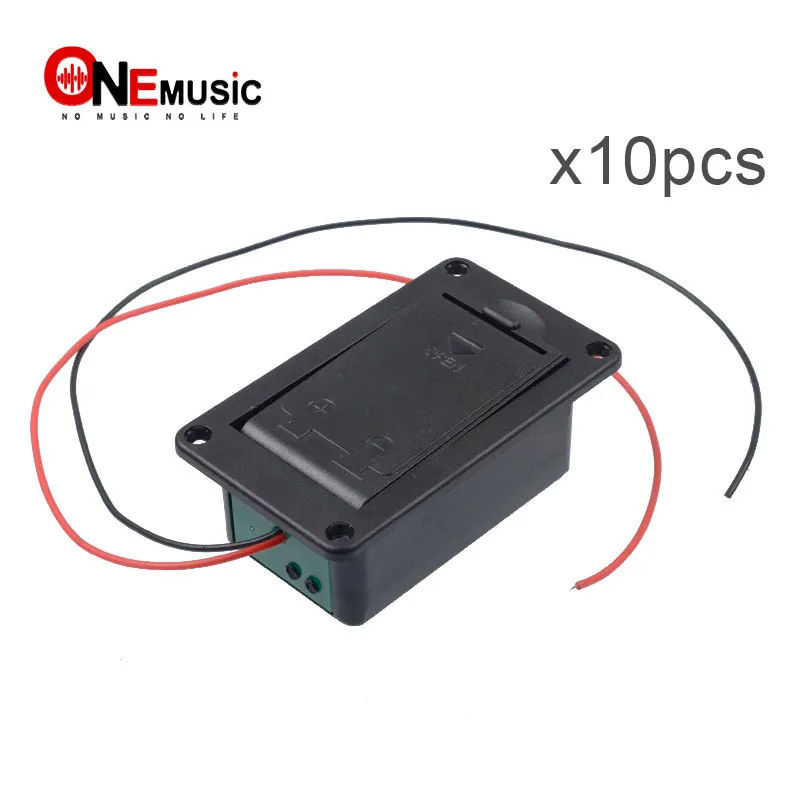 10pcs Active Bass Guitar Pickup Battery Boxs 9V battery Case