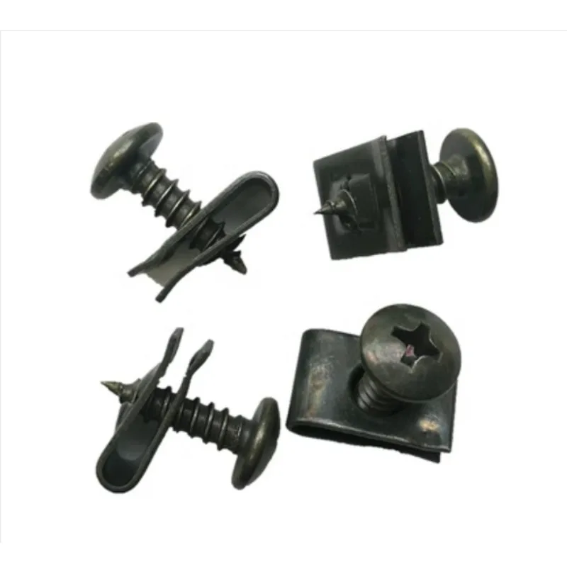 M4 M5 Motorcycle Car Scooter ATV Moped Ebike Plastic Cover Metal Retainer Self-tapping Screw and Clips 20/10 Sets