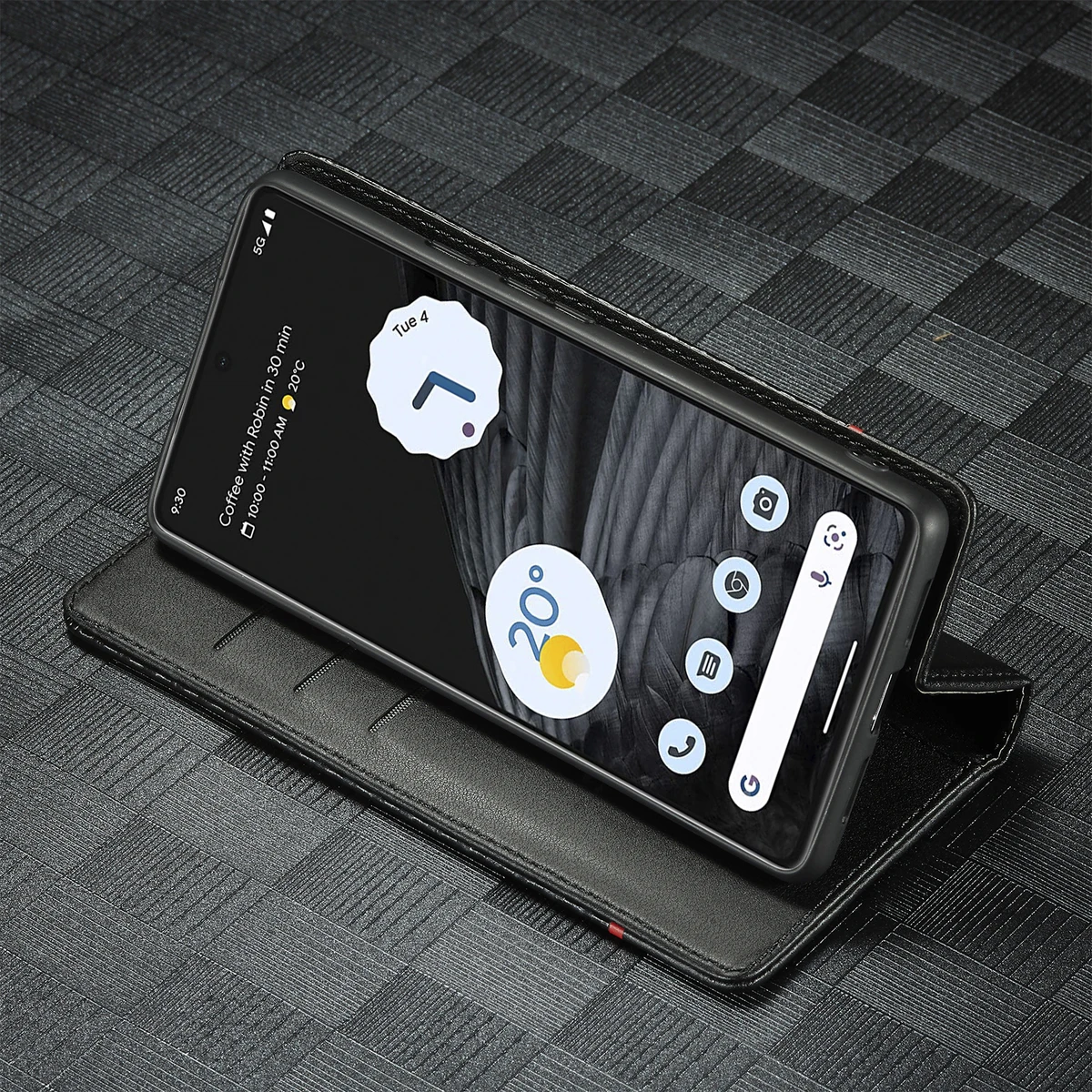 Carbon Fiber Leather Case for Google Pixel 10 9 Pro XL 10A 9A 8 7 6 Pro 7A 10Pro 9Pro Business Flip Cover Card Slot Phone Wallet — view 4