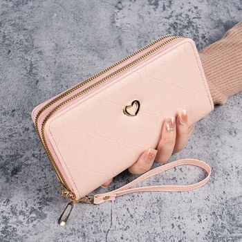 Personalità nuova borsa ragazze lunga doppia cerniera portafoglio lusso giappone e corea del sud moda pochette di grande capacità 20%