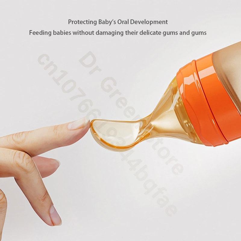 Silicone complementary spoon/extrusion feeding spoon/rice paste bottle silicone soft spoon/Rice noodles water feeding device