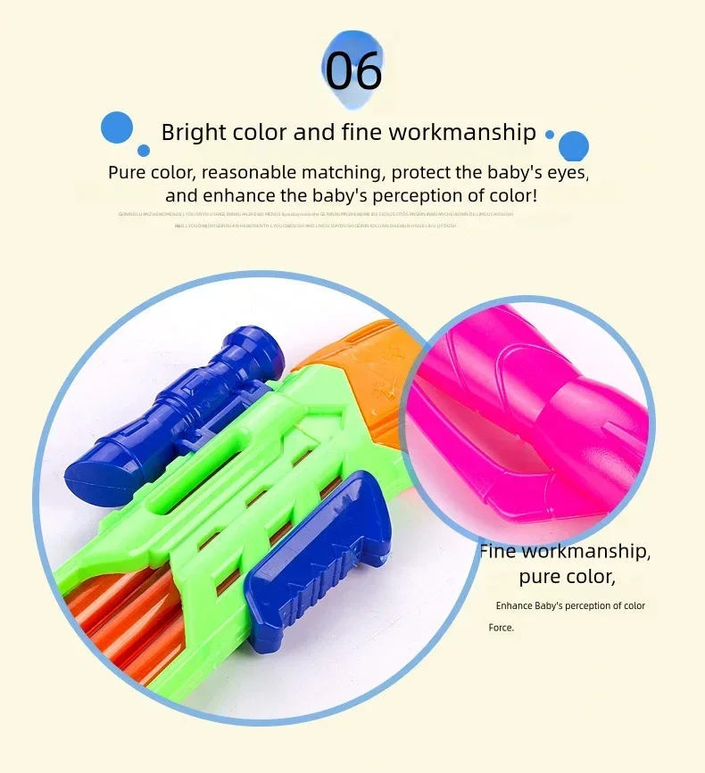 Water Guns for Kids Outdoor Fun Summer Pulling Type Water Swim Sprayer Toy Beach Double-Tube Water Outlet Water Shooter Toys 3