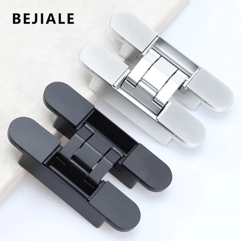Invisible Door Hinge Invisible Door Hinge 180 Degree Hidden Folding Black 3D Adjustable Cross Open