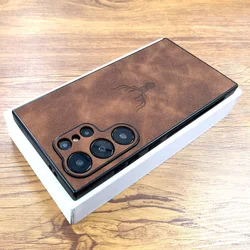 Luxurious Vintage Leather Smartphone Case - Timeless Elegance and Durability for Samsung A37 (Dark Brown)