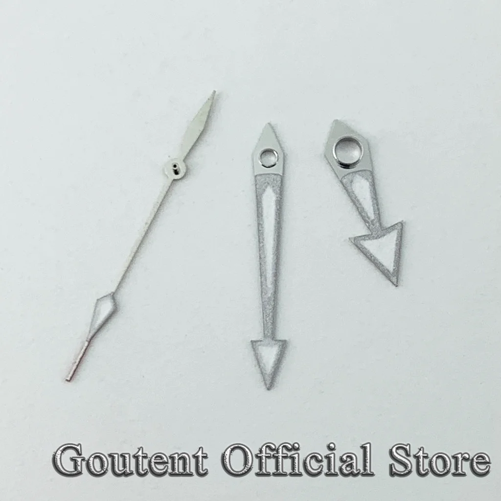 Goutent Silver Watch Hands Green Luminous Fit PT5000 ETA 2836 2824 DG2813 3804 Miyota 8215 8205 821A NH35 NH36 Movement watch accessories
