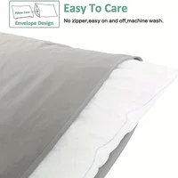 1 taie d'oreiller brossée 100 % coton - Super douce, fermeture d'enveloppe, 18,89 x 29,13 pouces, disponible en plusieurs couleurs 6