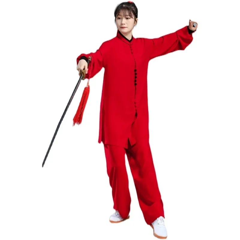 Tai Chi Clothes Wushu Clothing Kung Fu Dress Martial Art Uniform Long Sleeves Breathable 2022 New Style Free Shipping